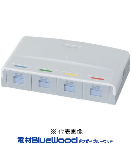 パナソニック NR3174 情報モジュラジャック CAT6A 露出型4コ口 カラーチップ別売り