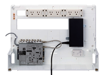 サン電子 COM-S828B-BN 情報分電盤 COM-S Bモデル 搭載機器 コンセント 可動式8分配器 8ポートHUB マルチブースタ 電話1回線2分岐