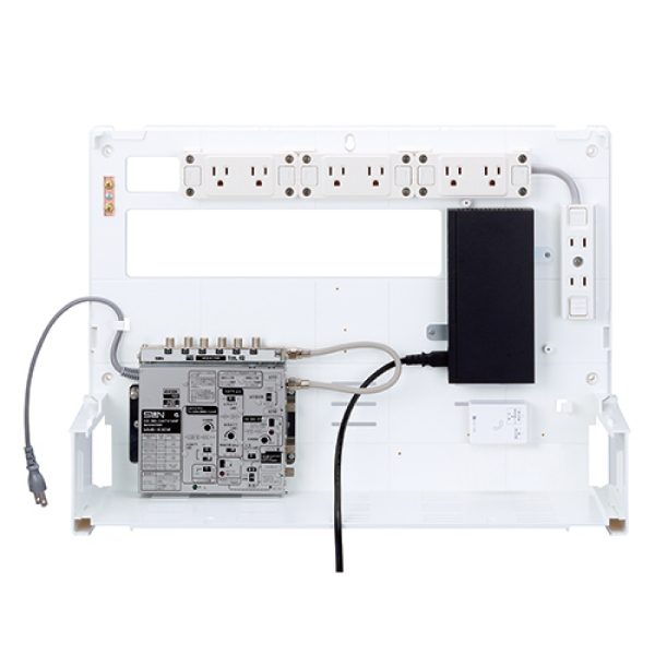 サン電子 COM-S1026-GN 情報分電盤 COM-S Gモデル 搭載機器 コンセント 可動式6分配器 8ポートHUB マルチブースタ 電話1回線2分岐