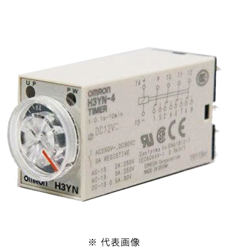 オムロン H3YN-4 ソリッドステート・タイマ プラグイン端子 4cタイプ 短時間タイプ0.1S〜10min 電源電圧DC24V