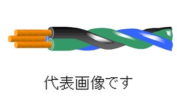 愛知電線<br>DV2.0mm×2C 引込用ビニル絶縁電線(DV) 2個より 中部電力仕様 10m以上1m単位 100mまで切売