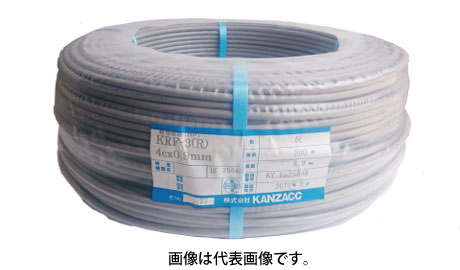 KANZACC HP0.9×4C 消防用耐熱電線 200m巻 色 灰 HP09mm x 4C