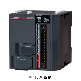 三菱電機 L02SCPU-P MELSEC-Lシリーズ CPUユニット 汎用出力機能:ソースタイプ プログラム容量:20Kステップ 基本演算処理速度:60ns 通信インタフェース:RS-232
