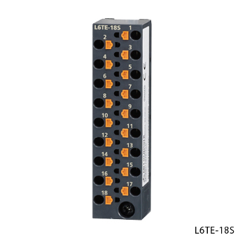 三菱電機 L6TE-18S MELSEC-Lシリーズ スプリングクランプ端子台 18点端子台交換用 0.3〜1.0mm2(AWG22〜18) プッシュインタイプ