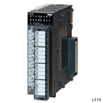 三菱電機 LX10 MELSEC-Lシリーズ AC入力ユニット AC入力:16点 AC100〜120V 応答時間:20ms 16点1コモン 18点端子台