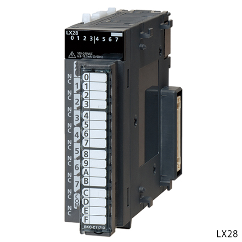 三菱電機 LX28 MELSEC-Lシリーズ AC入力ユニット AC入力:8点 AC100〜120V 応答時間:20ms 8点1コモン 18点端子台