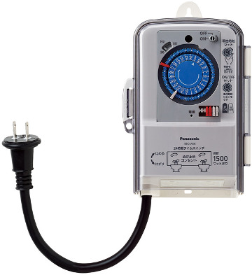 パナソニック TBC171N 防雨型24時間タイムスイッチ AC100V 電源コード・コンセント付