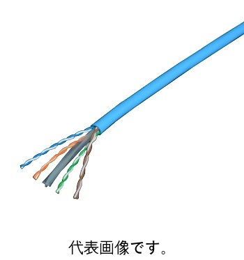 日本製線<br> Cat6 LANケーブル NSGDT6 0.5mm×4P SB 薄青（水色） 300ｍ巻