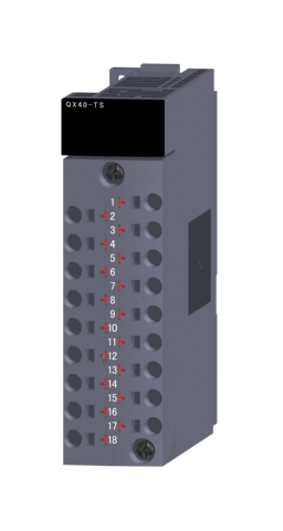 三菱電機 QX40-TS 汎用シーケンサMELSEC-Qシリーズ DC入力ユニット(プラスコモンタイプ) DC入力：16点 DC24V 4mA 応答時間：1/5/10/20/70ms 16点1コモン 18点スプリングクランプ端子台