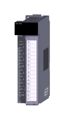 三菱電機 QX70H DC高速入力ユニット（プラスコモンタイプ） DC入力:16点　DC5V 6mA 応答時間:0/0.1/0.2/0.4/0.6/1ms 8点1コモン プラスコモン 18点端子台
