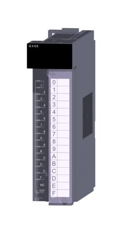 三菱電機 QX80 DC入力ユニット(マイナスコモンタイプ) DC入力:16点　DC24V 4mA 応答時間:1/5/10/20/70ms 16点1コモン マイナスコモンタイプ 18点端子台