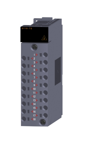 三菱電機 QY10-TS 接点出力ユニット 接点出力：16点 DC24V/AC240V 2A/1点,8A/1コモン 応答時間:12ms 16点1コモン 18点表示機能付スプリングクランプ端子台