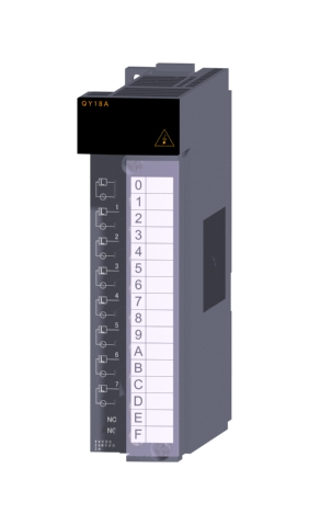 三菱電機 QY18A 接点出力ユニット(全点独立接点) 接点出力：8点 DC24V/AC240V 2A/1点 応答時間:12ms 全点独立コモン 18点端子台