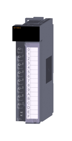 三菱電機 QY68A トランジスタ出力ユニット(全点独立，シンク／ソースタイプ) トランジスタ出力:8点 DC5～24V 2A/1点,8A/ユニット 応答時間：10ms 全点独立コモン シンク/ソース共用タイプ 18点端子台