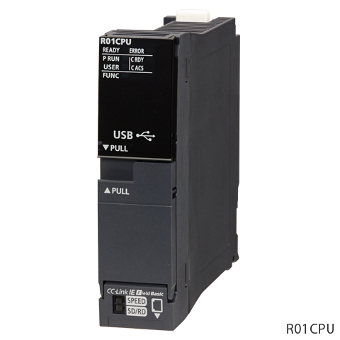 三菱電機 R01CPU MELSEC iQ-Rシリーズ シーケンサCPUユニット プログラム容量:15Kステップ 基本命令処理時間(LD X0):31.36ns