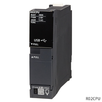 三菱電機 R02CPU MELSEC iQ-Rシリーズ シーケンサCPUユニット プログラム容量:20Kステップ 基本命令処理時間(LD X0):3.92ns
