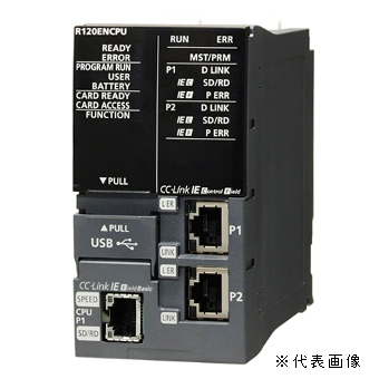 三菱電機 R08ENCPU MELSEC iQ-Rシリーズ CC-Link IE内蔵シーケンサCPUユニット プログラム容量:80Kステップ 基本命令処理時間(LD):0.98ns