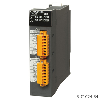 三菱電機 RJ71C24-R4 MELSEC iQ-Rシリーズ シリアルコミュニケーションユニット RS-422/485:2ch 伝送速度:2ch合計max230.4kbps