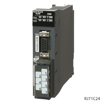 三菱電機 RJ71C24 MELSEC iQ-Rシリーズ シリアルコミュニケーションユニット RS-232:1ch RS-422/485:1ch 伝送速度:2ch合計max230.4kbps