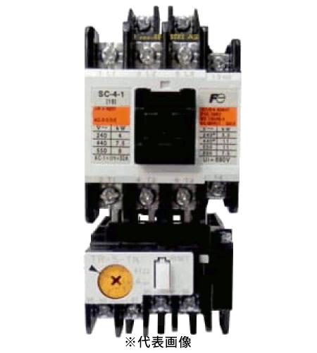 富士電機 SW-4-1 標準形 電磁開閉器 ケースカバーなし 定格使用電流18A　コイル電圧 AC200V　補助接点 1b