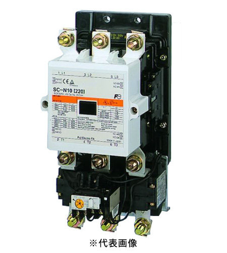 富士電機 SW-N10 標準形 電磁開閉器 ケースカバーなし 定格使用電流220A 補助接点2a2b　コイル電圧 AC100V
