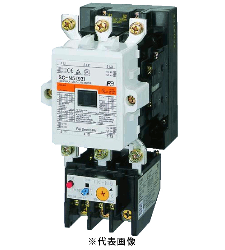 富士電機 SW-N5A 標準形 電磁開閉器 ケースカバーなし 定格使用電流93A 補助接点2a2b　コイル電圧 AC100V