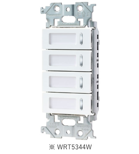 パナソニック WRT5344W フル2線式リモコン スイッチ 4コ用 光アドレス設定式 アドバンス形 スマートデバイス対応 マットホワイト プレート別売