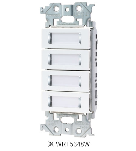 パナソニック WRT5348W フル2線式リモコン スイッチ 8コ用 光アドレス設定式 アドバンス形 スマートデバイス対応 マットホワイト プレート別売