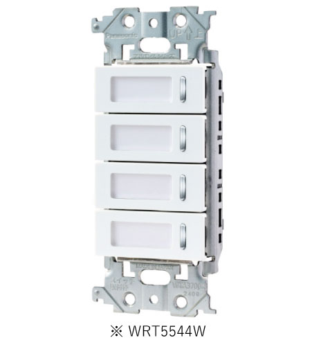 パナソニック WRT5544W フル2線式リモコン スイッチ 4コ用 光アドレス設定式 アドバンス形 マットホワイト プレート別売