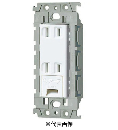 パナソニック WTL153249W 埋込アースターミナル付ダブルコンセント 絶縁枠付 15A 125V AC 色 セラミックホワイト